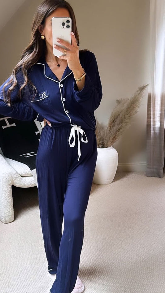 The Signature Set - Navy Pyjamas (Long)