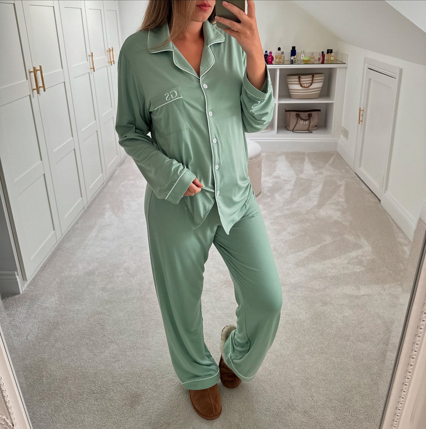 The Signature Set - Sage Pyjamas (Long)