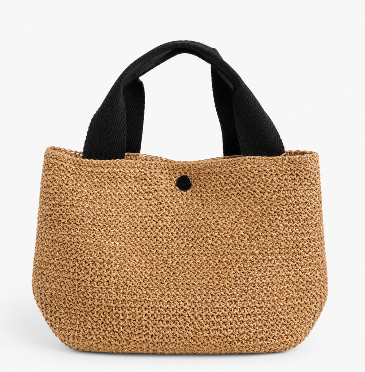 Mini Straw bag (black)