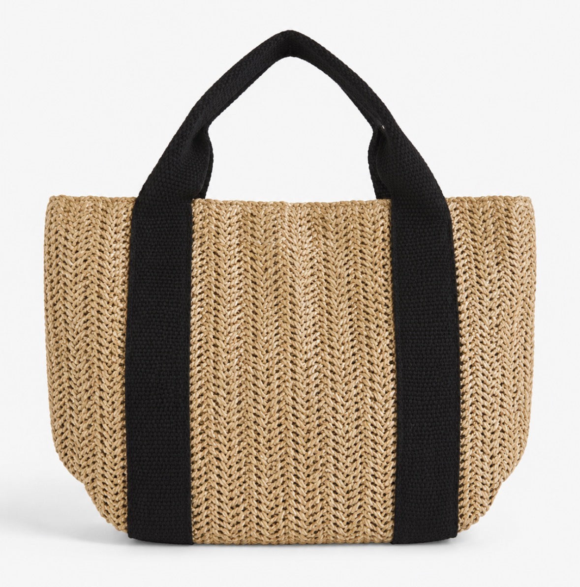 Mini Straw Bag - Black