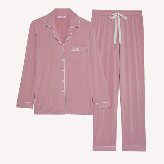 The Signature Set - Dusty Pink Pyjamas (Long)