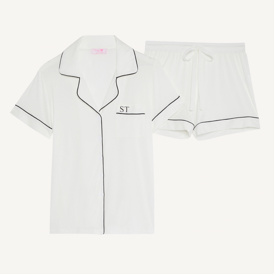 The Signature Set - White Pyjamas (Short)