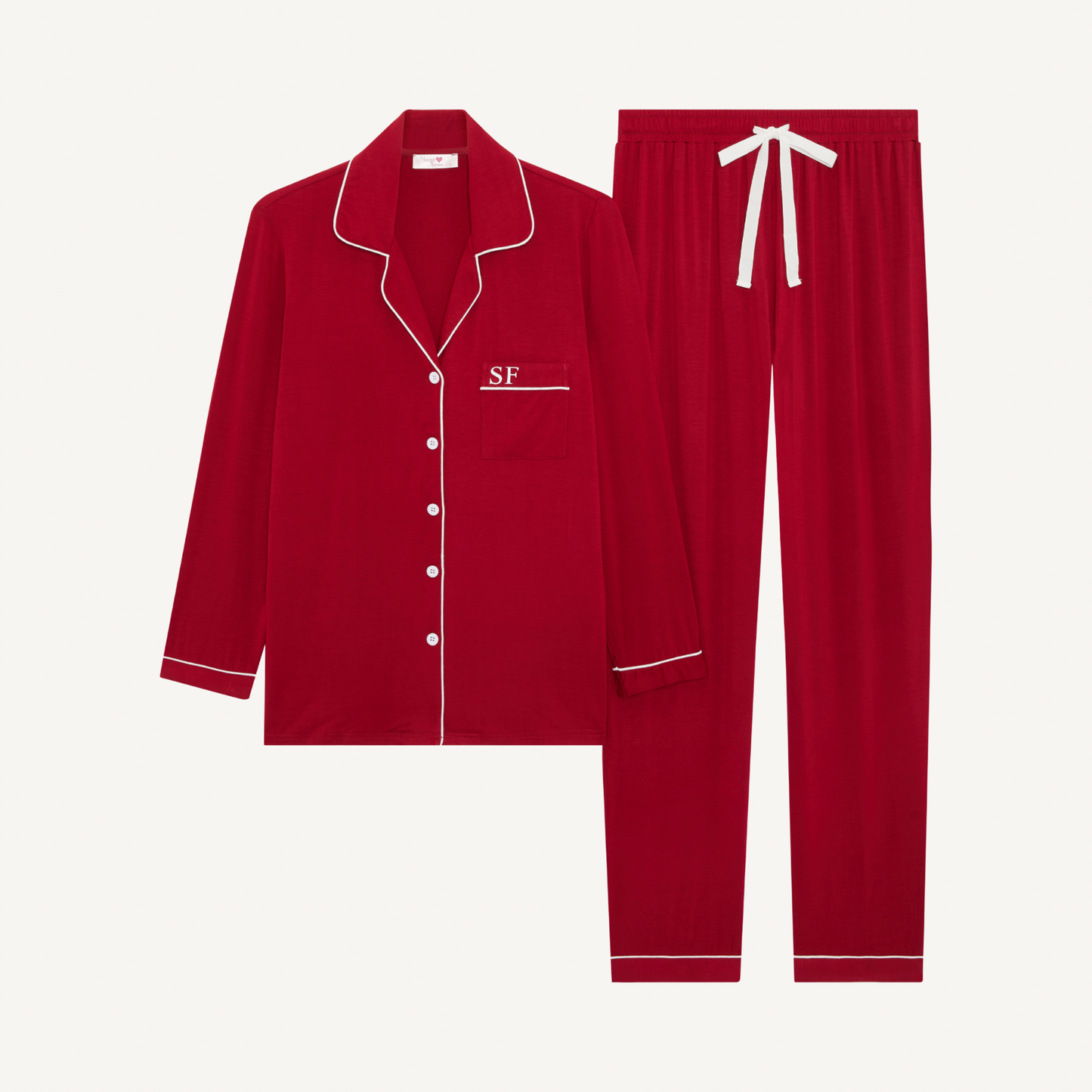 The Signature Set - Burgundy Pyjamas (Long)