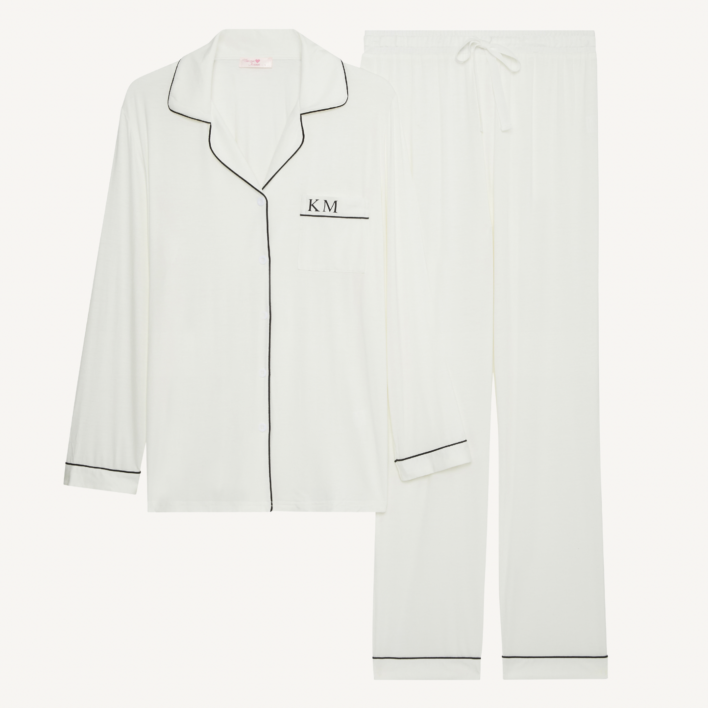 The Signature Set - White Pyjamas (Long)