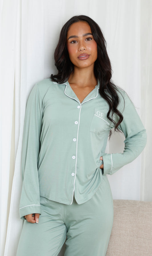 The Signature Set - Sage Pyjamas (Long)