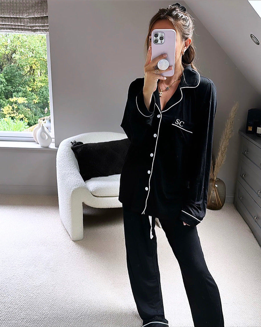The Signature Set - Black Pyjamas (Long)