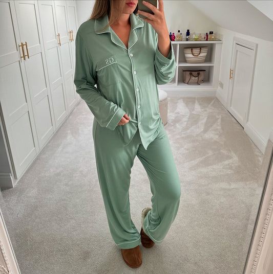 The Signature Set - Sage Pyjamas (Long)