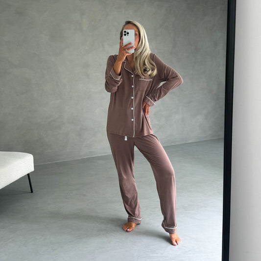 The Signature Set - Mocha Pyjamas (Long)