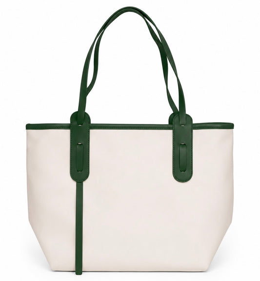 Green & Cream Tote Bag