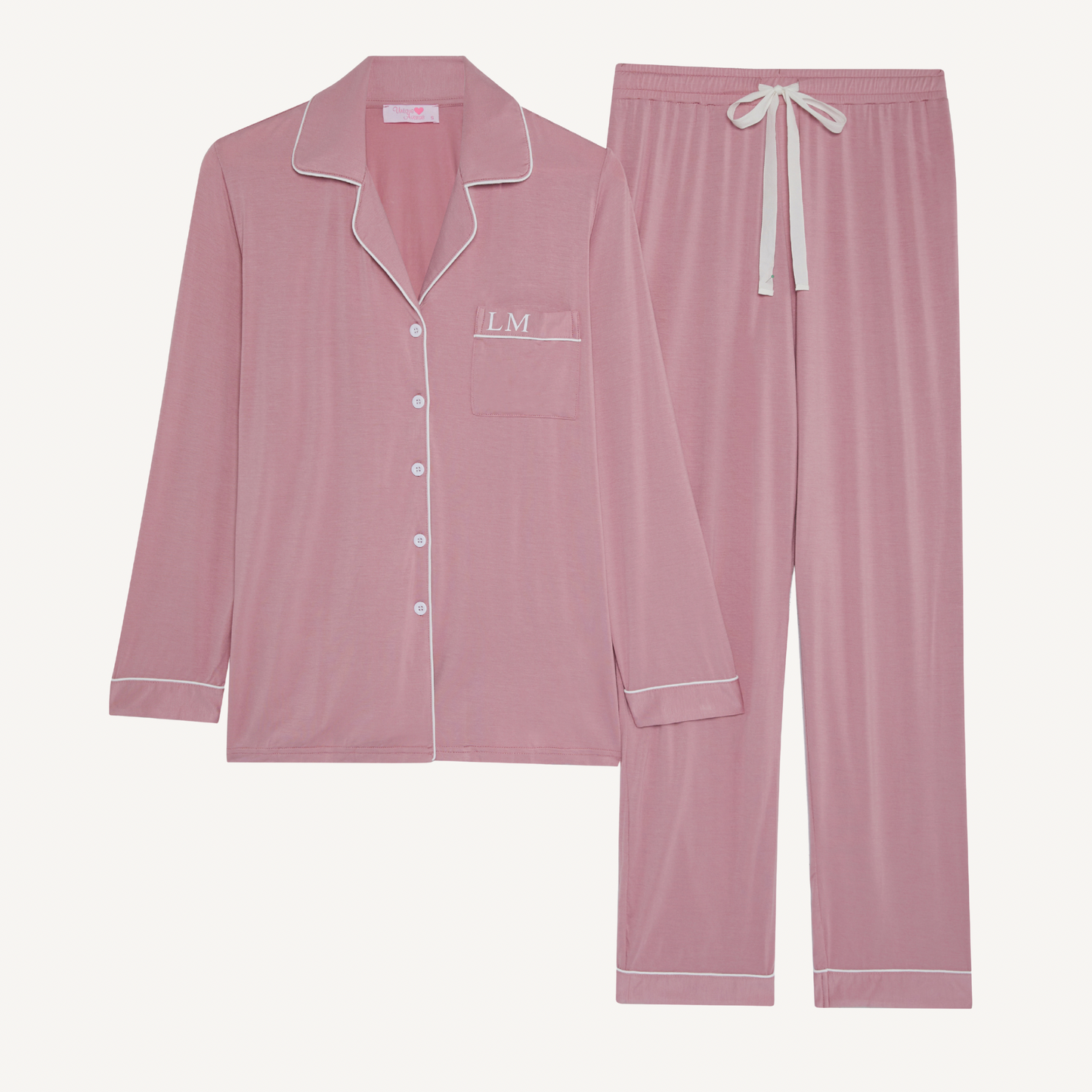 The Signature Set - Dusty Pink Pyjamas (Long)
