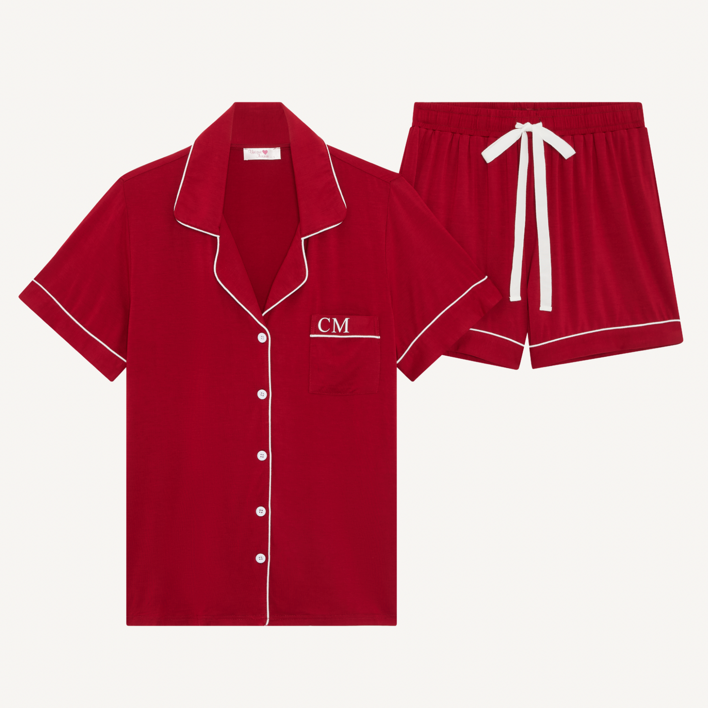 The Signature Set - Burgundy Pyjamas (Short)