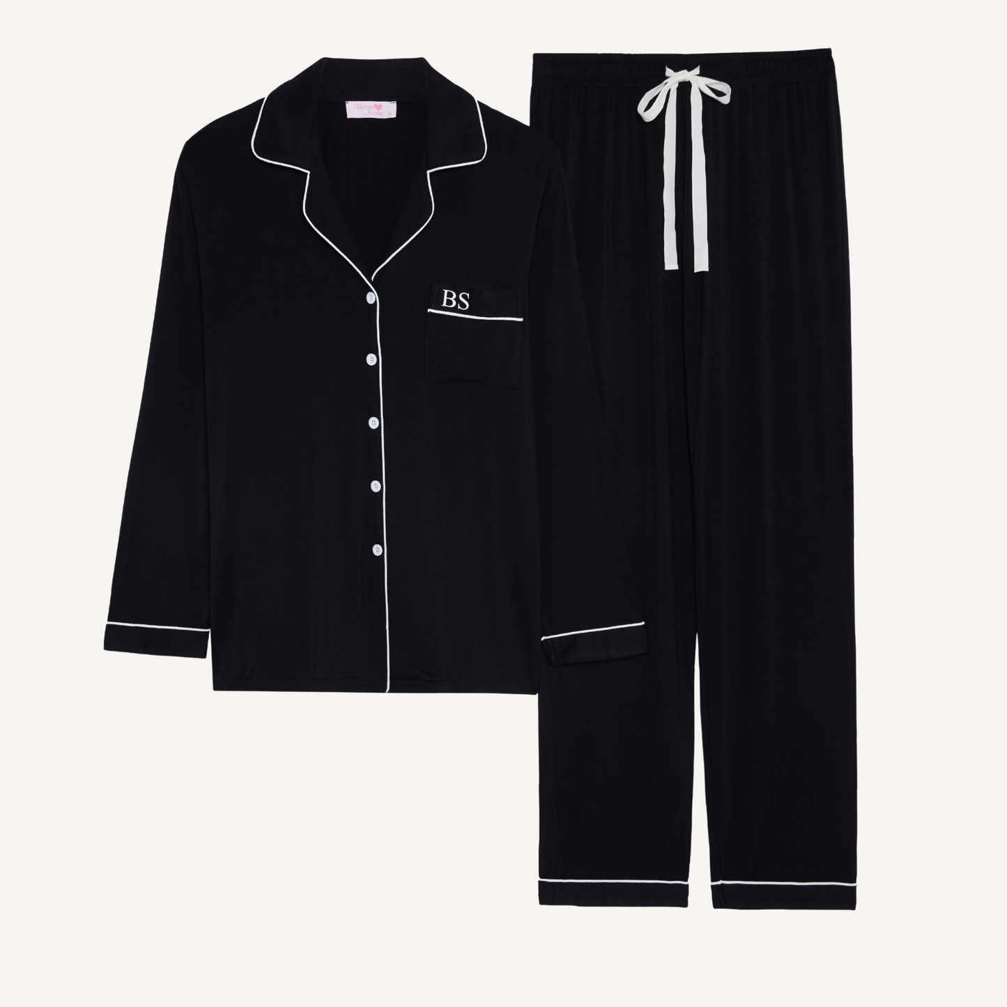 The Signature Set - Black Pyjamas (Long)