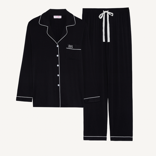 The Signature Set - Black Pyjamas (Long)
