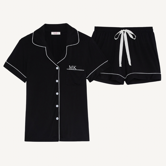 The Signature Set - Black Pyjamas (Short)