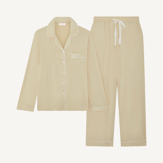 The Signature Set - Beige Pyjamas (Long)