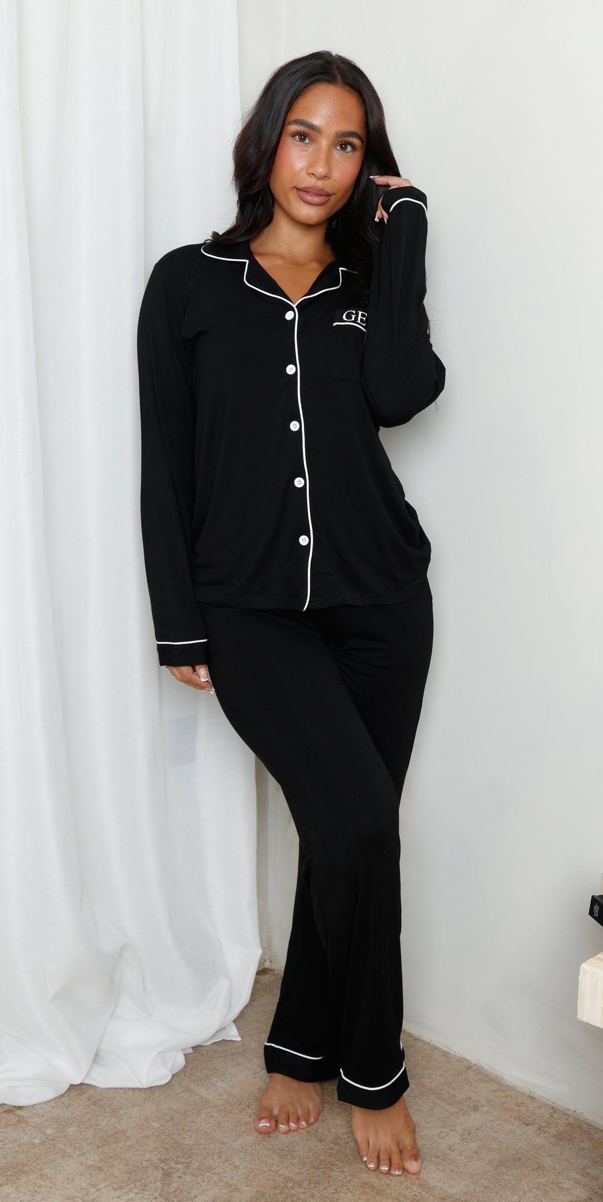 The Signature Set - Black Pyjamas (Long)