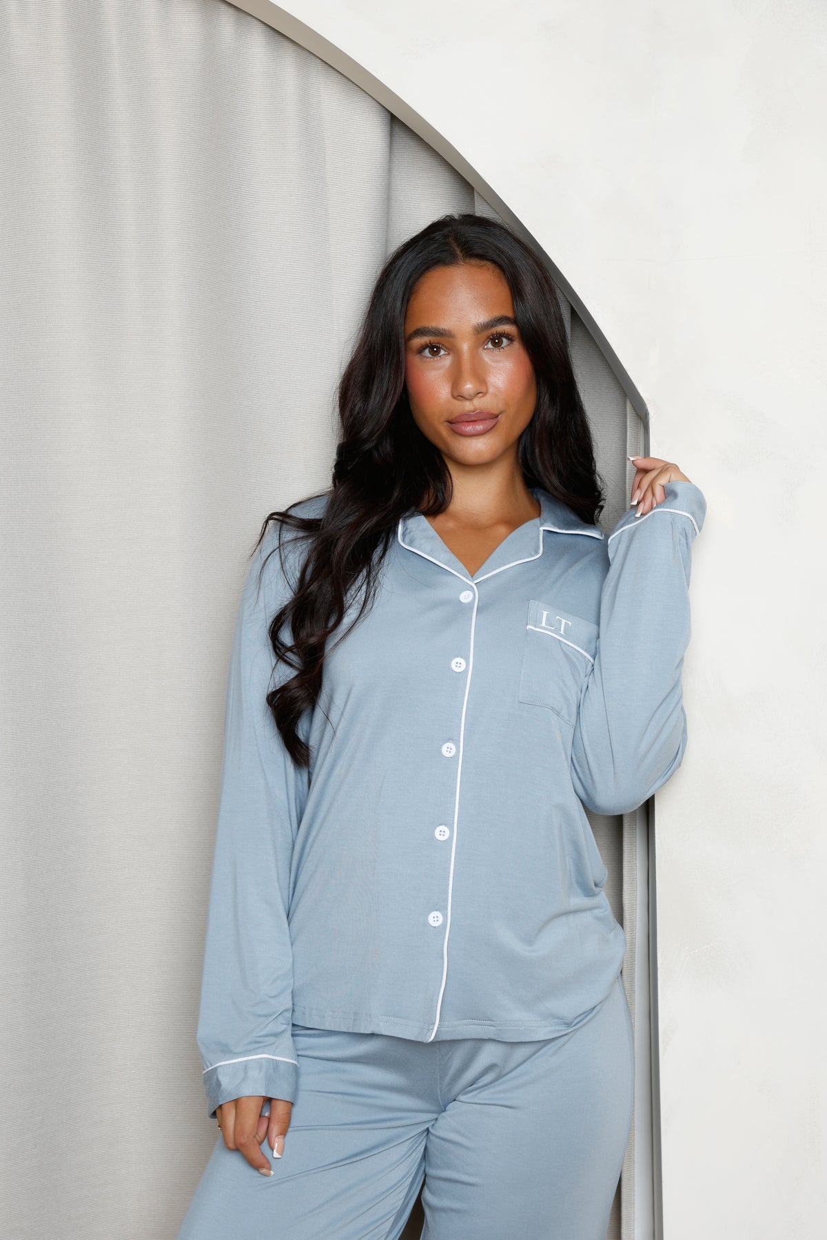 The Signature Set - Dusty Blue Pyjamas (Long)